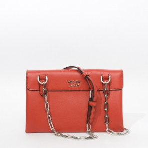 2014 Newest Prada Medium Lux Flap Crossbody Bag BT0995 in Garnet Red Original Calfskin Leather XZ VS03514