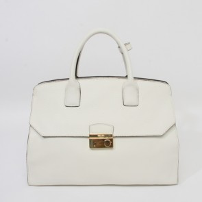 2014 Prada Original Calfskin Leather Tote Bag BN2682 in White XZ VS06199