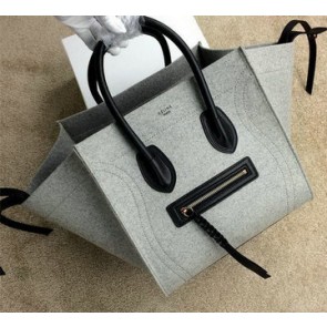 2015 Celine Luggage Phantom Bag Nubuck Leather 99016 Light Grey VS08500