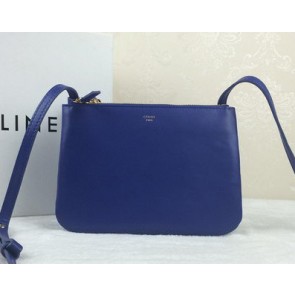 AAA Celine Trio Original Leather Shoulder Bag C98317 Blue VS08352