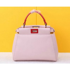 AAA Fendi mini Peekaboo Bag Sheepskin Leather FD520885 Pink VS09011