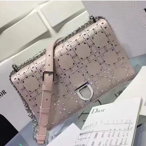 AAA Imitation Dior Diorama Studded Bag Pink Cafskin 311020 VS03444