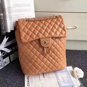 AAA Knockoff Chanel Urban Spirit Quilted Lambskin Large Backpack Khaki Gold Hardware 170301 VS09024