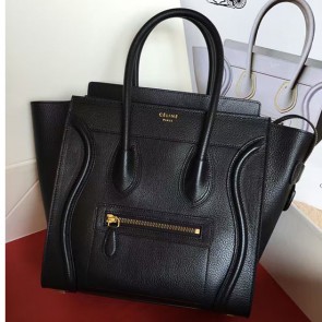AAA Replica Celine Micro Luggage Original Leather Black CL180920 VS06544
