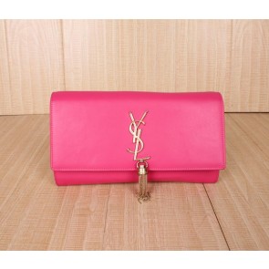 AAA Yves Saint Laurent Classic Monogramme Tassel Clutch Bag Y234524 Rose VS09000