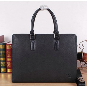 AAAAA Louis Vuitton Taiga Leather Briefcase M80118 Black VS04079