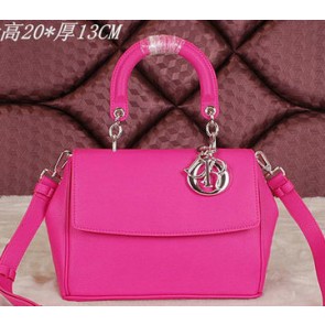 Be Dior Flap Bag Grainy Leather CD0322 Rose VS07786