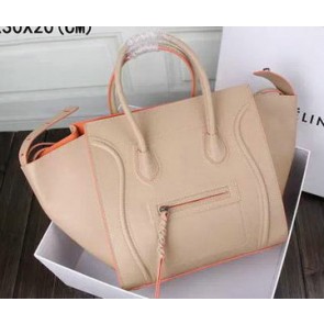 Best Celine Luggage Phantom Bag Smooth Leather Ci3341 Light Apricot VS05886