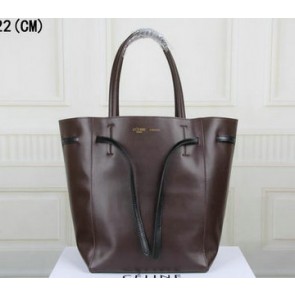 Best Celine Medium Cabas Phantom Bag Calfskin C3385 Brown VS09253