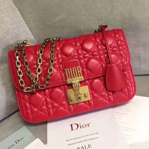 Best Dior Dioraddict Flap Bag In Red Cannage Lambskin D240601 VS08150