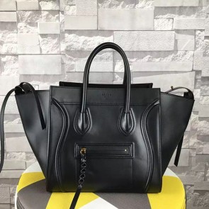 Best Imitation Celine Luggage Phantom Tote Bag Original Leather C16725 Black VS08845