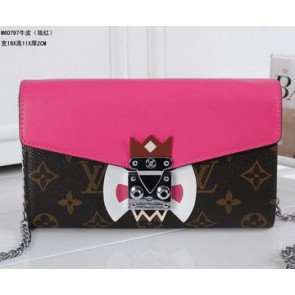 Best Louis Vuitton TRIBAL MASK CHAINE WALLET Monogram M60797 Rose VS00507