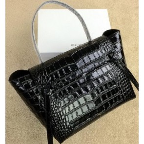 Celine Belt Bag Original Croco Leather CL98312M Black VS08807