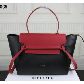Celine Belt Bag Original Leather C3368 Brgundy&Black VS00663
