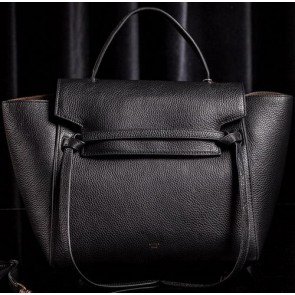 Celine Belt Bag Original Litchi Leather CL3345M Black VS00266