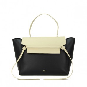 Celine Belt Bag Smooth Calfskin Leather C3345 Black&OffWhite VS02777