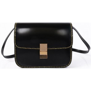 Celine Classic Box Small Flap Bag Iridescent Leather C88007C Black VS08310
