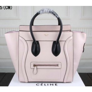 Celine Luggage Mini Tote Bag Original Leather Ci3308 Light Pink VS00543
