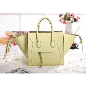 Celine Luggage Phantom Square Tote Bag 3341 in Cream Yellow VS06389