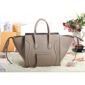Celine Luggage Phantom Square Tote Bag 3341 in Light Khaki Clemence Leather VS00456