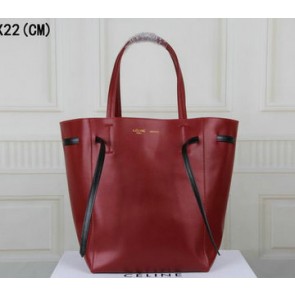Celine Medium Cabas Phantom Bag Calfskin C3385 Burgundy VS00261