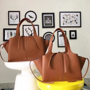 Celine Medium Tri Fold Shoulder bag in Brown Calfskin 030401 VS03116