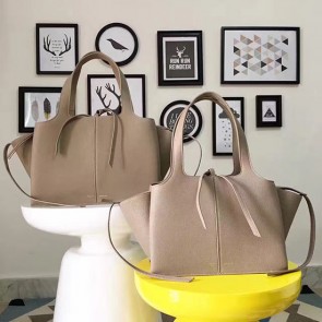 Celine Medium Tri Fold Shoulder bag in Light Grey Calfskin 030401 VS00535