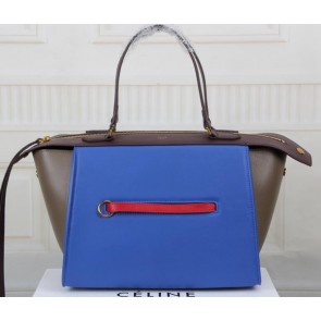 Celine Ring Bag Smooth Calfskin Leather 176203 Royal&Khaki&Maroon VS01859