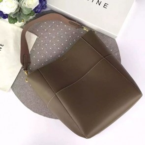 Celine Sangle Seau Bag in Natural Calfskin Khaki 240710 VS05918