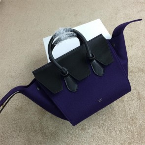 Celine Tie Nano Top Handle Bag Flannelette 98313 Violet VS09470