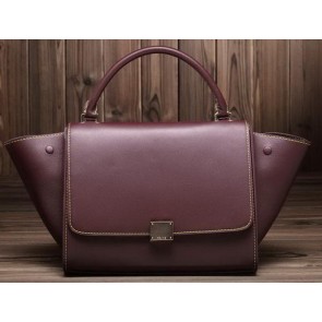 Celine Trapeze Bag Original Calfskin C3342 Burgundy VS05946