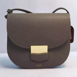 Celine Trotteur Bag Calfskin Leather CTA8002 Khaki VS07466
