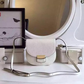 Celine Trotteur Bag Litchi Leather CTA4298 White VS01472