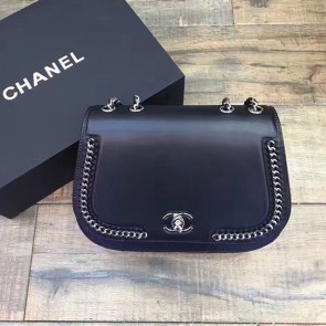 Chanel Calflskin Flap Shoulder Bag Black A98775 VS07274