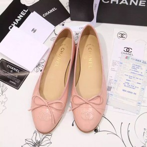 Chanel Pink Patent Leather Ballet Flats CH1630 VS03866