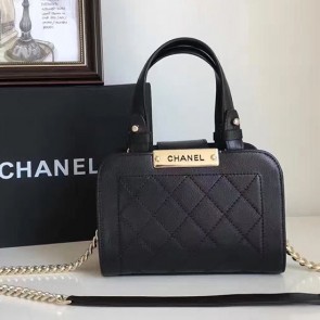 Chanel Small Label Click Shopping Bag Black A93731 VS02581