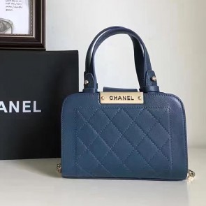 Chanel Small Label Click Shopping Bag Blue A93731 VS04747