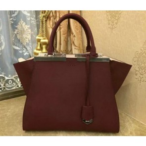 Cheap Fendi 3Jours Tote Bag Calfskin Leather F9666 Burgundy VS04457