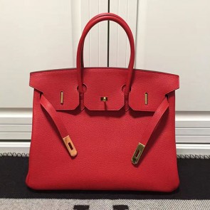 Cheap Hermes Birkin 35 Tote Bag in Red Togo Leather HB1210 VS07376