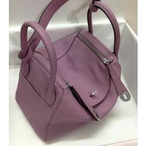 Cheap Hermes Lindy 30CM Original Leather Shoulder Bag HLD30 Light Purple VS01102