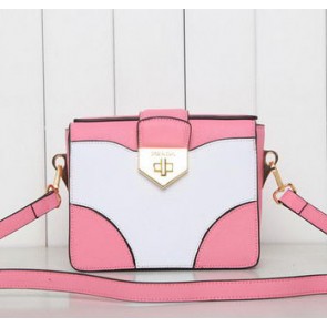 Cheap Prada Saffiano Leather Flap Bag BN5045 Pink VS05579