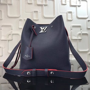 Cheap Replica Louis Vuitton Soft Calfskin Lockme Bucket Indigo M54677 VS05824