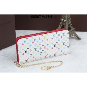 Cheap Replica Louis Vuitton White Monogram Multicolore Insolite Wallet M66567 Rose VS04271