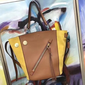 Chloe Calfskin Leather Shopping Tote Bag Camel C250301 VS00065