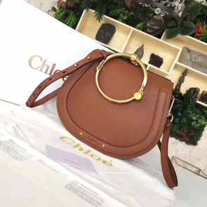 Chloe Nile Bracelet Crossbody Bag Brown 230604 VS05739