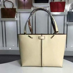 Chloe Small Keri Tote Bag in Beige Smooth Calfskin 3S1237 VS09549