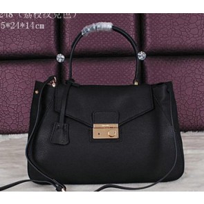 Copy Best Prada Grainy Leather Tote Bags BN8248 Black VS02006