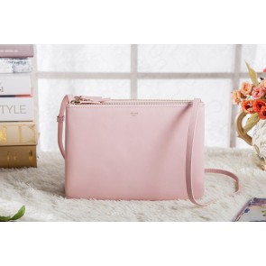 Copy Celine Trio Crossbody Messenger Bag 3000 in Cherry Pink Original Calfskin Leather VS09272