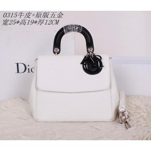 Copy Dior Cruise 2015 Show Top Handle Bag CD0315 White VS03231