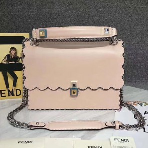 Copy Fendi Kan I Leather Bag Pink 8BT283 VS07970
